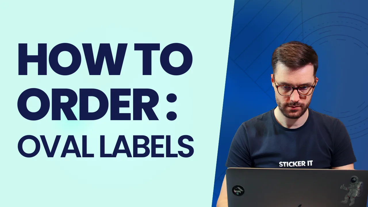 Custom oval labels for bottles, jars and products
