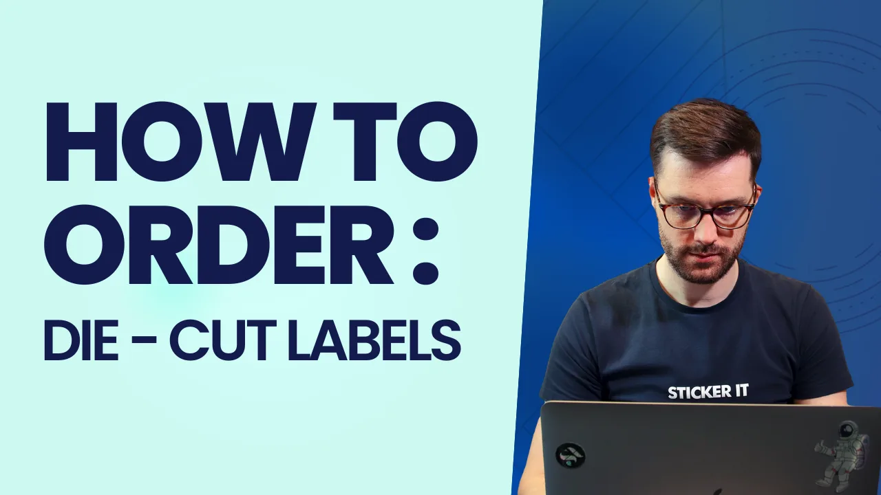 Custom die-cut labels cut to any shape, waterproof