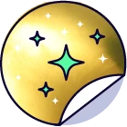 Reflective gold mirror finish