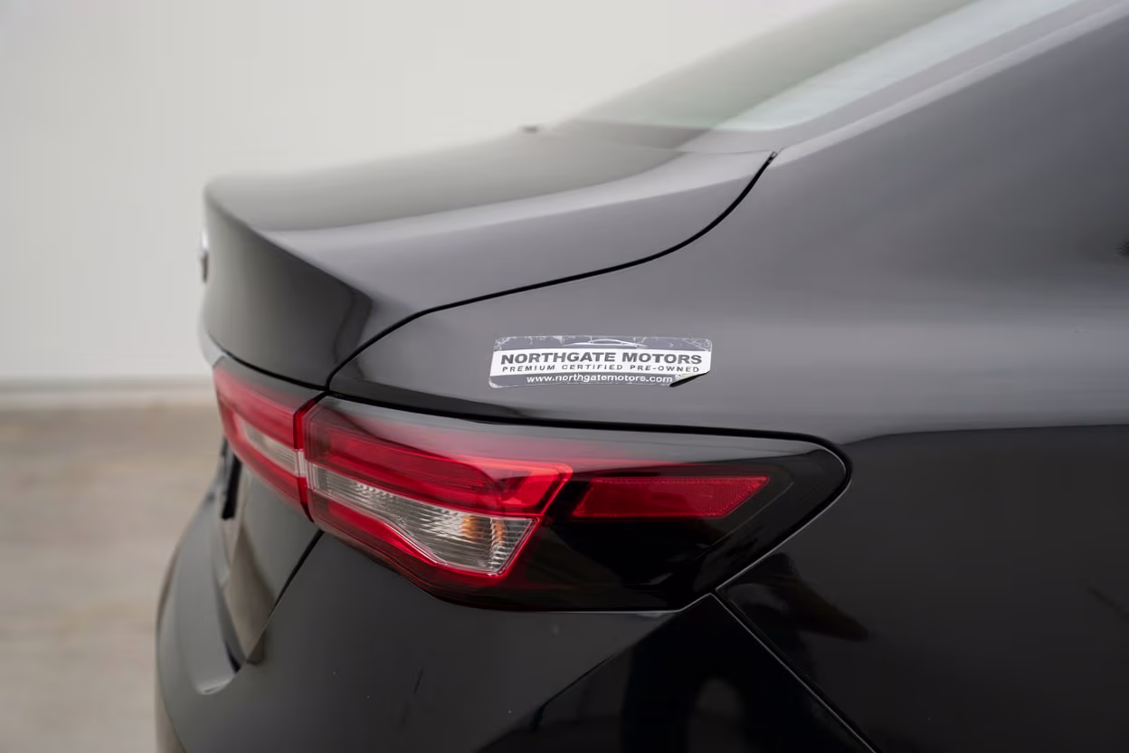 Old dealer sticker on a car