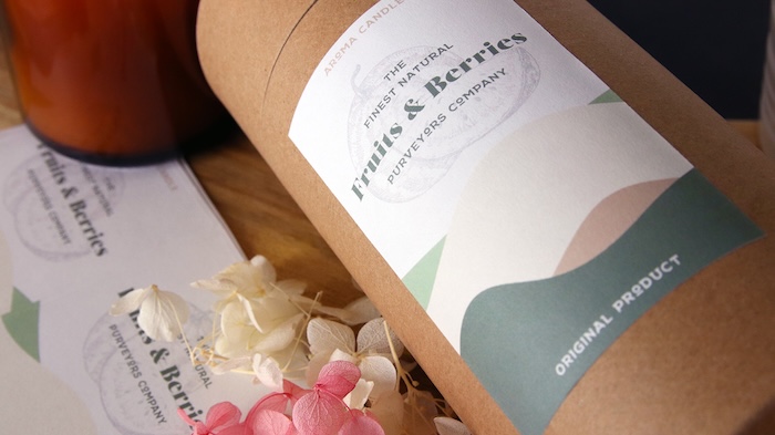 Aroma candle packaging sticker sheet labels-Biodegradable Paper-Rectangle