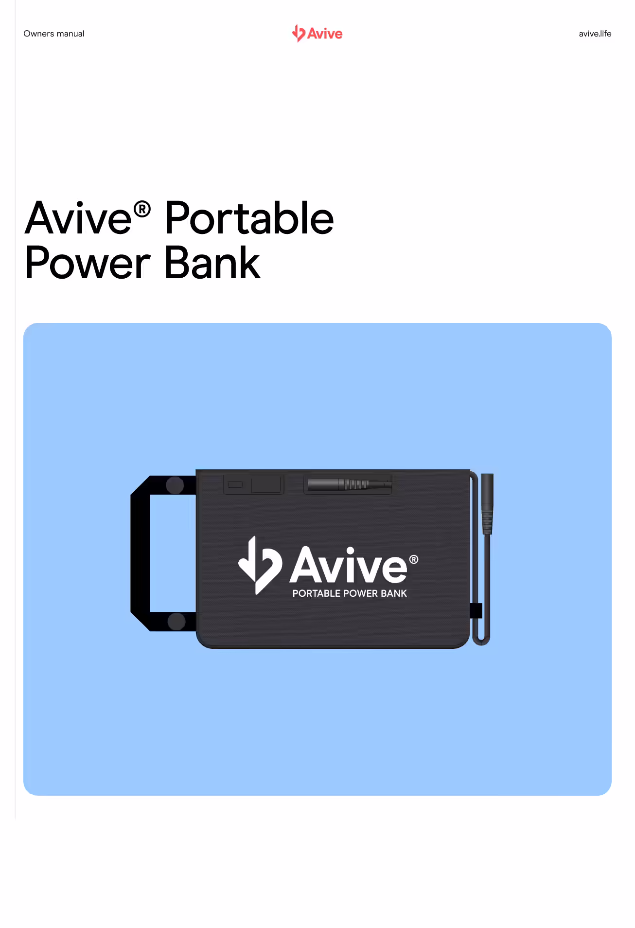 Avive® Portable Power Bank