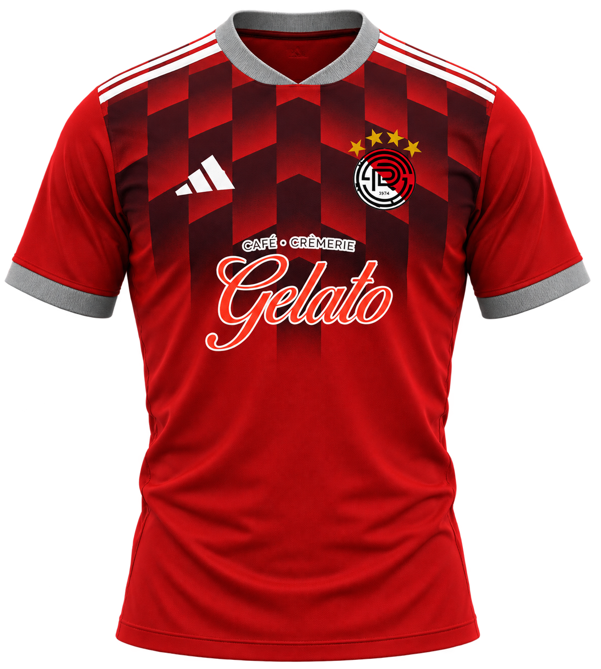CSRDP Adidas CSRDP Chandail de match joueur Rouge et Noir de Match 