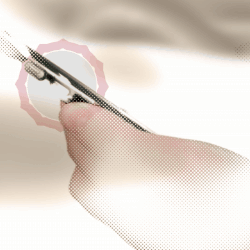 Animierte Grafik mit Halbtonpunktmuster, die einen Fakt zeigt: "Insta & Co bevorzugen Videos und geben ihnen im Feed höhere Priorität."