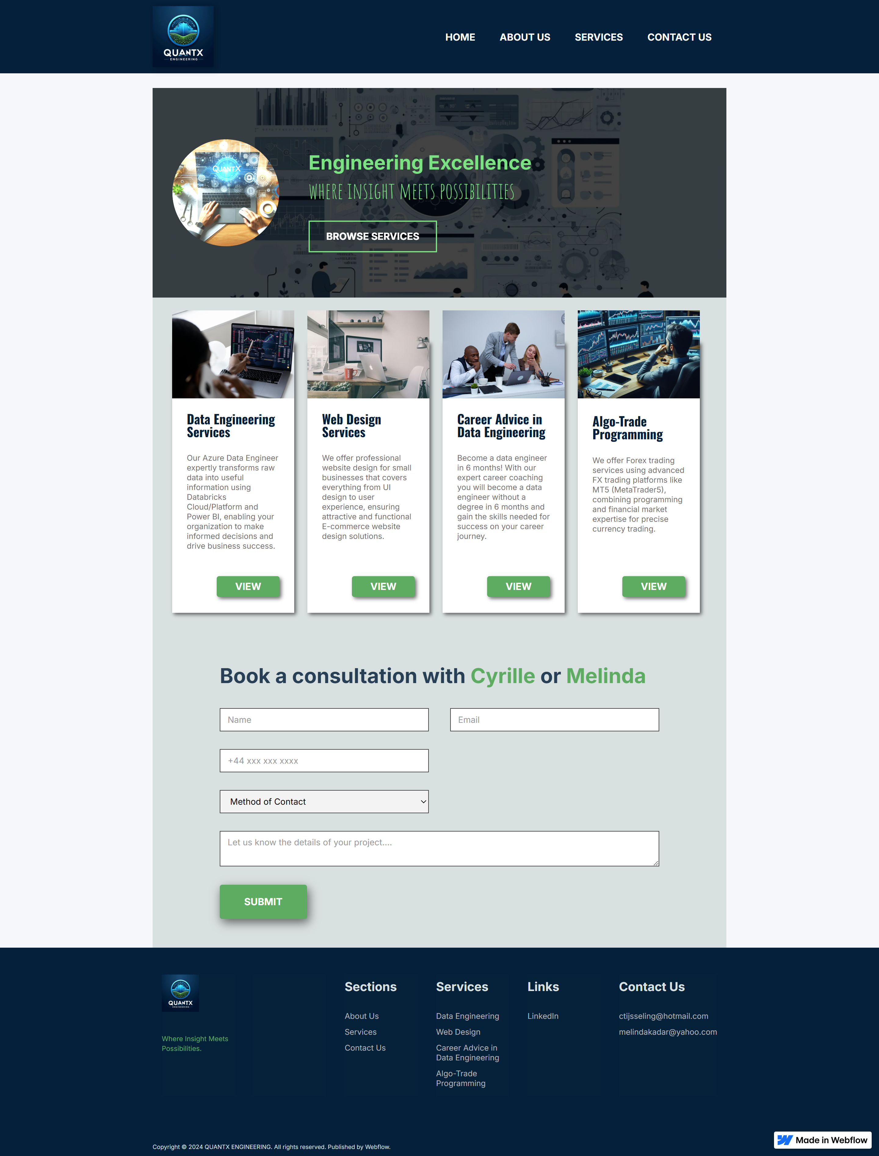 A screenshot of web page