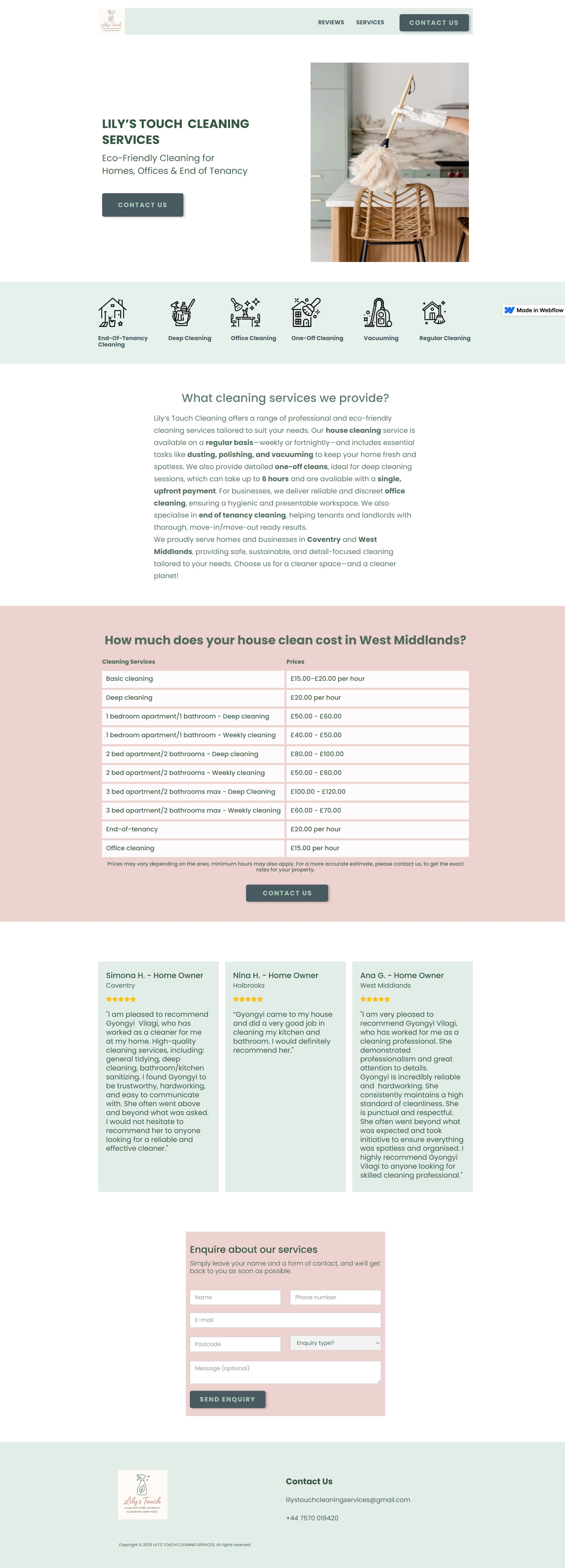 A screenshot of web page
