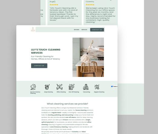 A mockup of a project