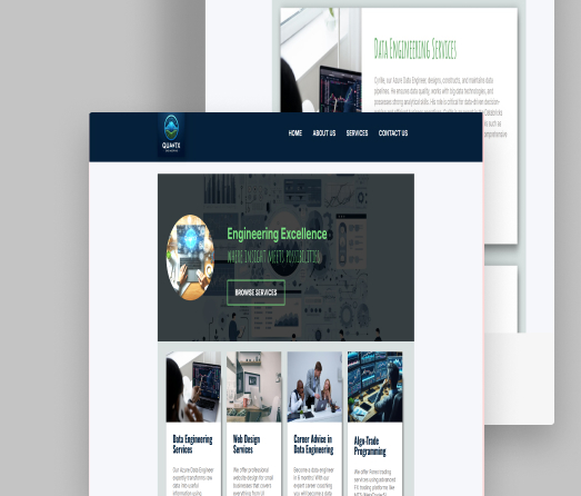 A mockup of a project