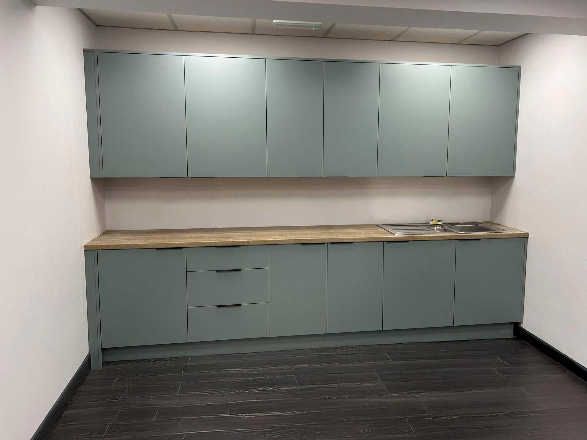Fjord Green Kitchen fitted by Urban