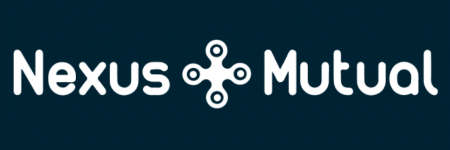 A graphic that shows the old Nexus Mutual logo spinning and turning into the rebranded Nexus Mutual logo.