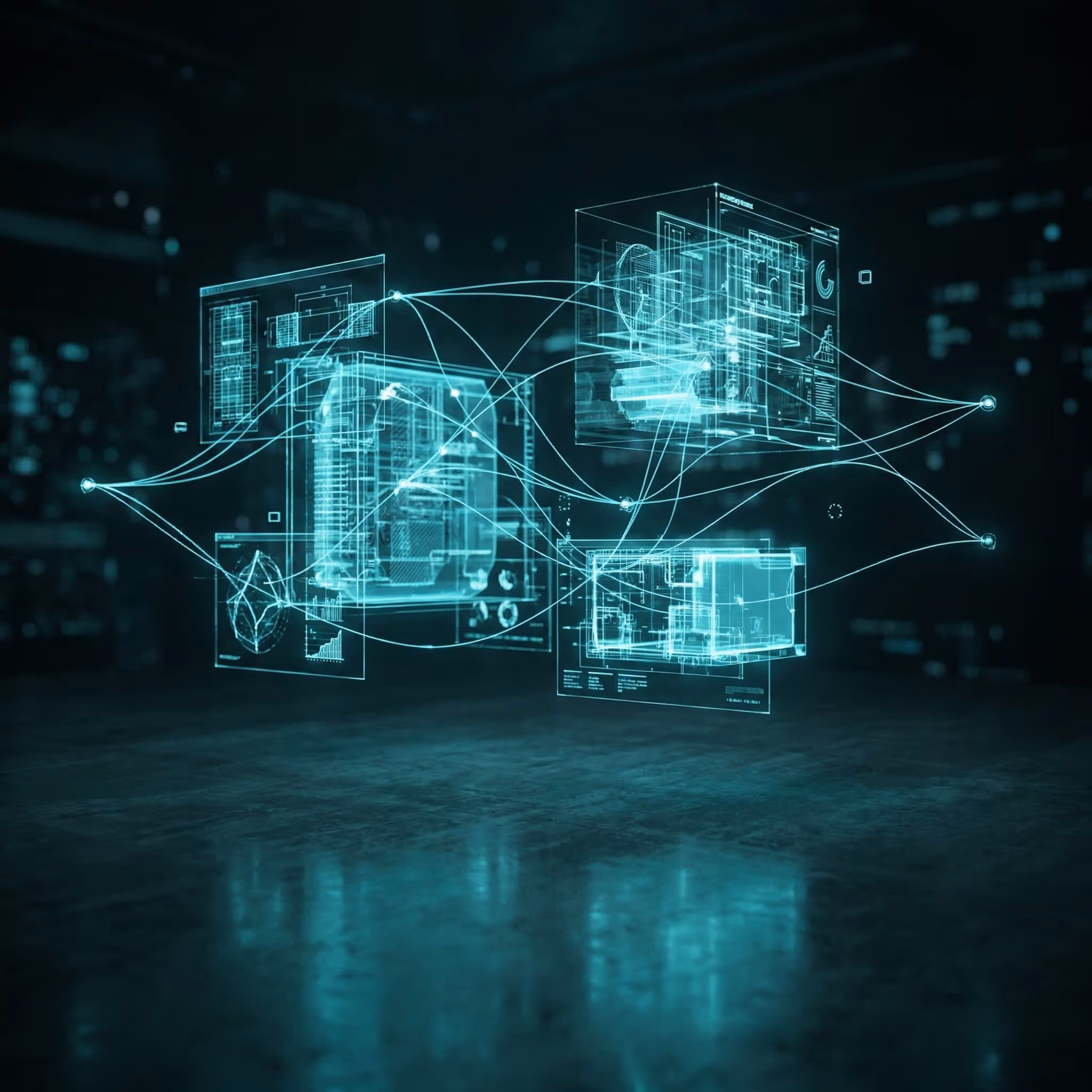 Abstrakte Darstellung einer digitalen Strategie-Analyse.