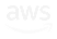 White AWS text with curved arrow forming a smile below it on a black background.