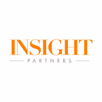 Insight Partners company name text logo in orange and black on white background.