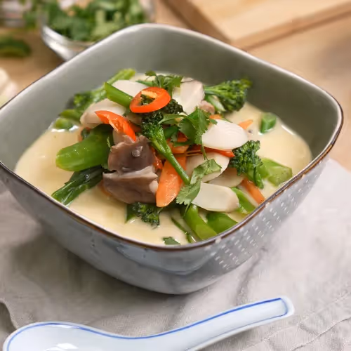Tom-Kha-Gai – Thailändische Kokosmilch-Suppe