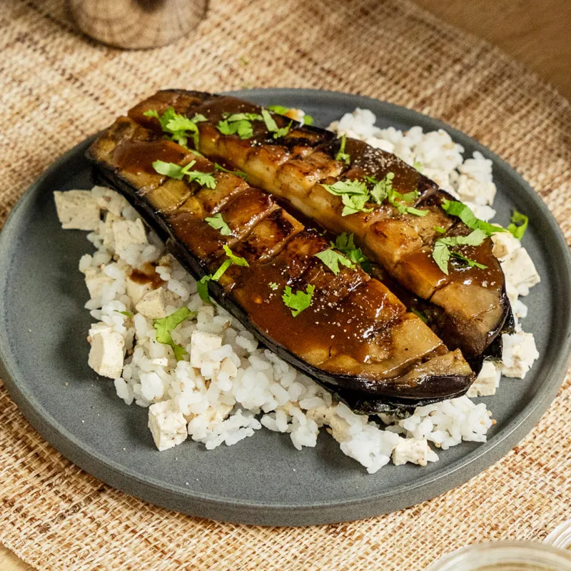 Veganer Unagi Don