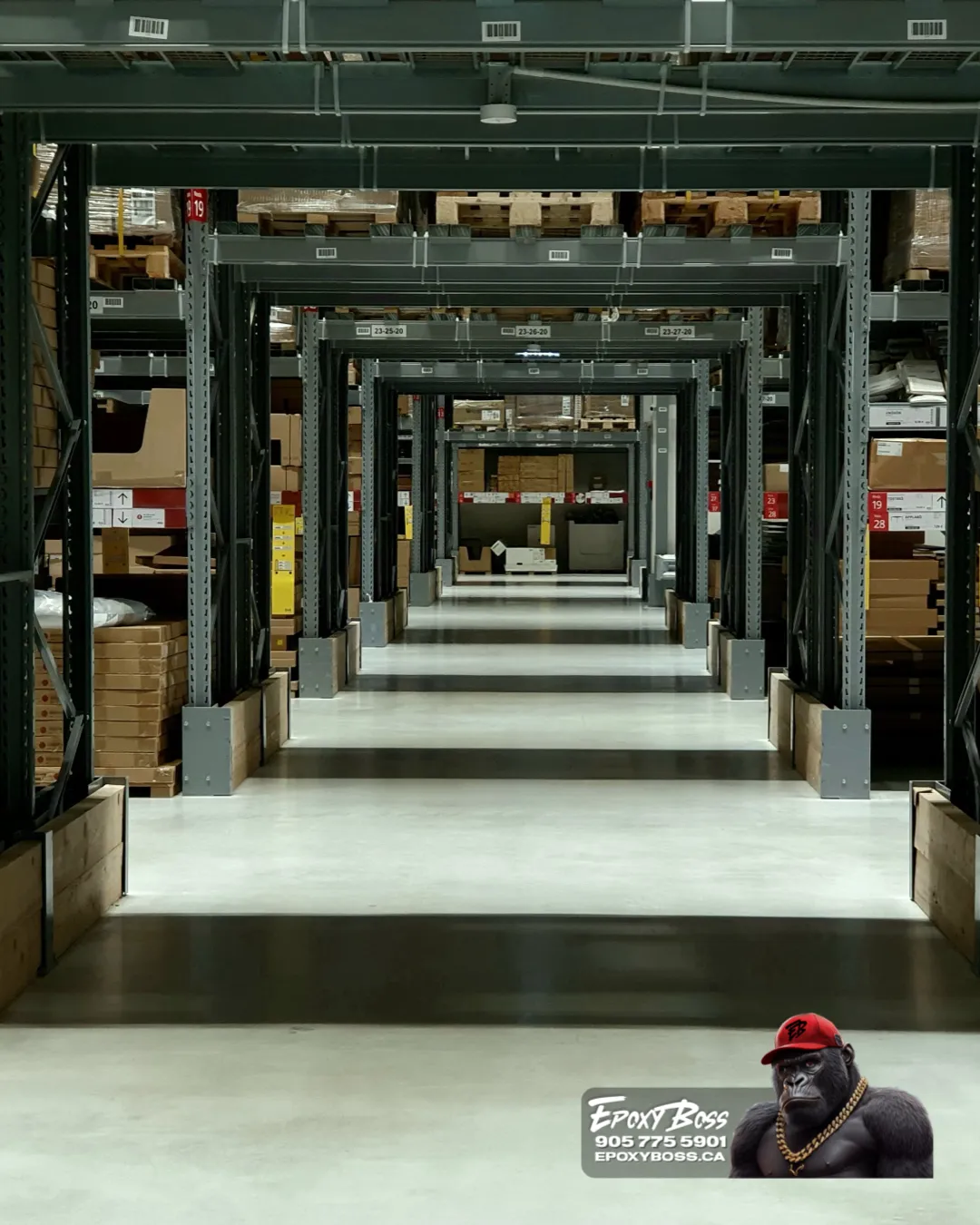 Urethane cement floor in Ontario food processing facility by Epoxy Boss