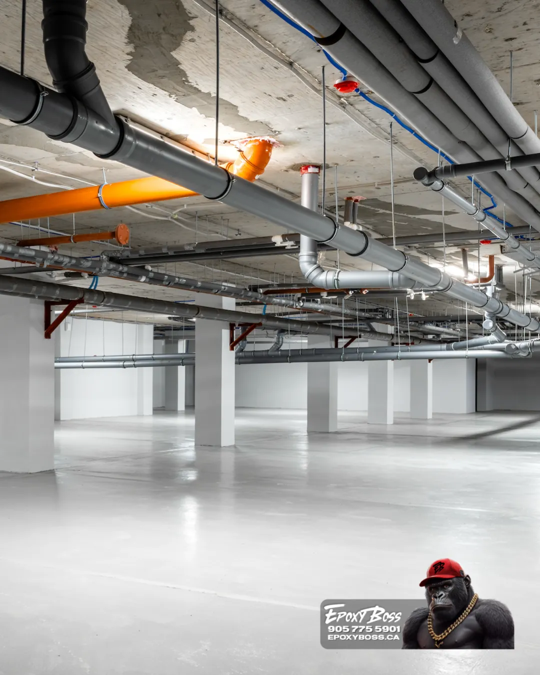 Epoxy coating for cold storage warehouse in Vaughan Ontario