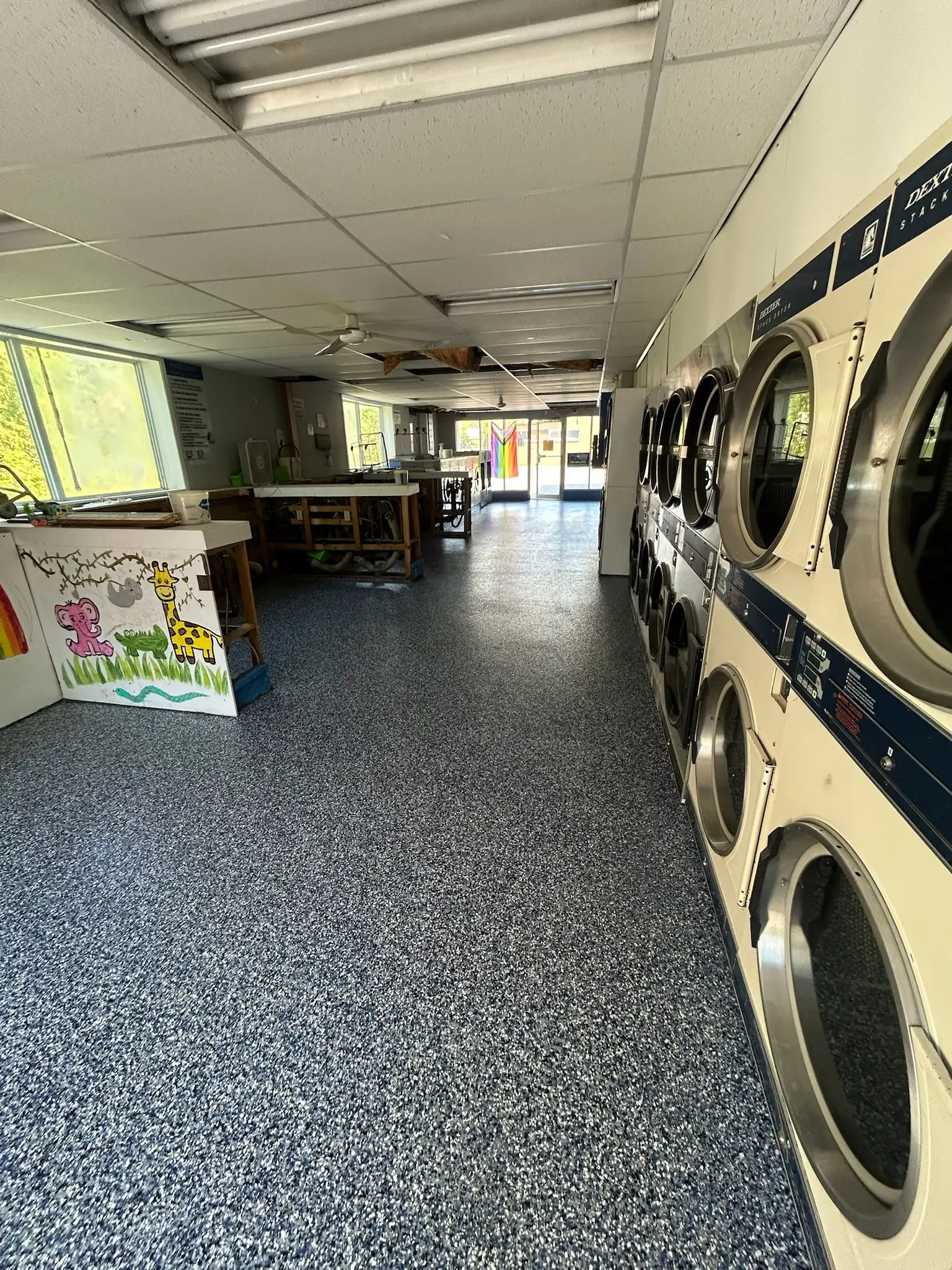 Slip-resistant quartz system in Barrie fitness center