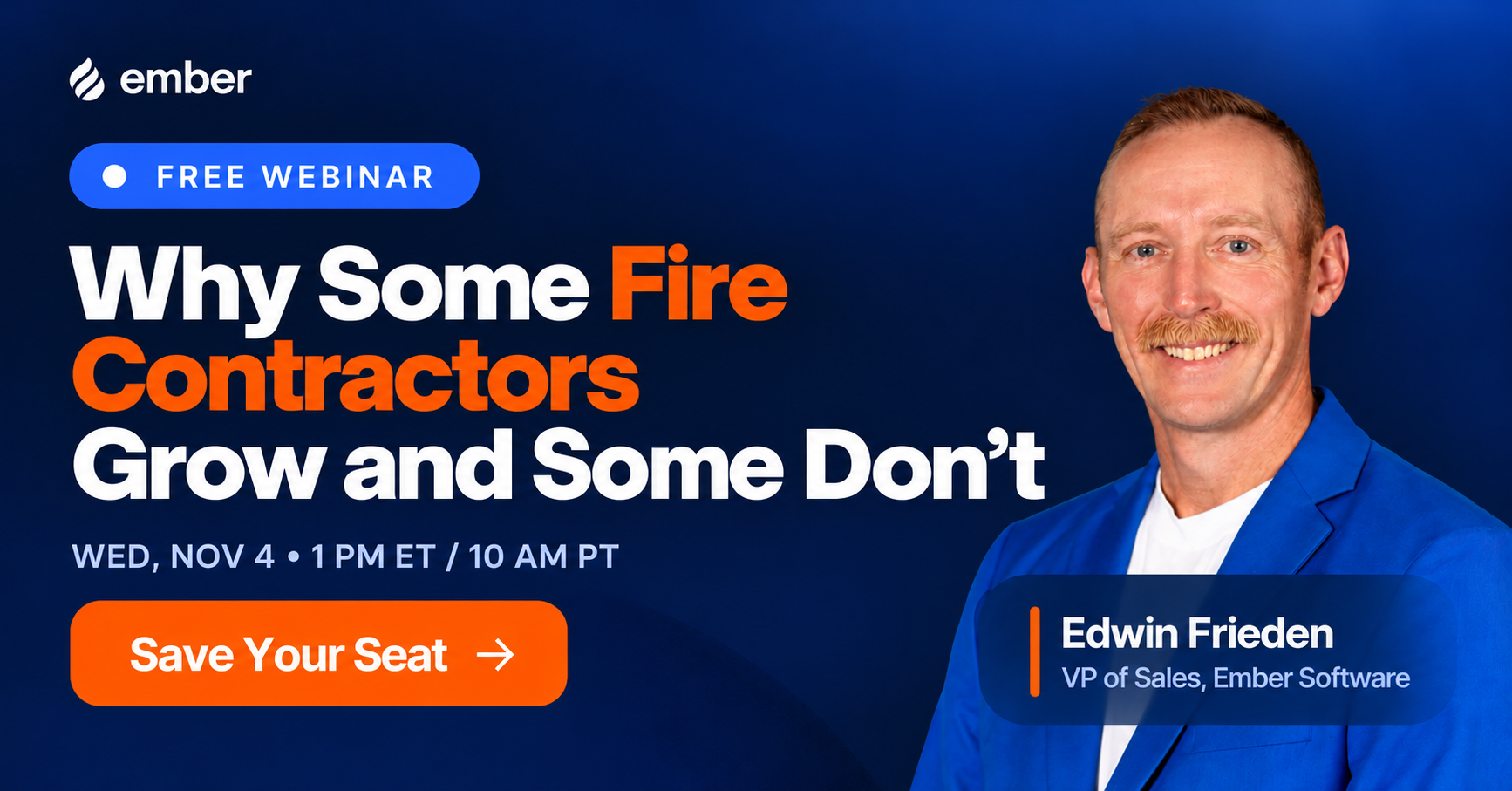 Webinar for Fire Protection Contractors to learn why some grow and some stall presented by Edwin Frieden