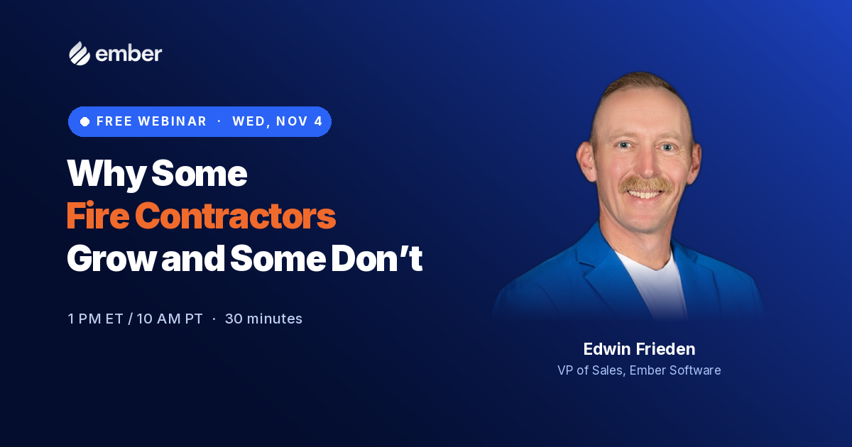 Webinar for Fire Protection Contractors to learn why some grow and some stall presented by Edwin Frieden