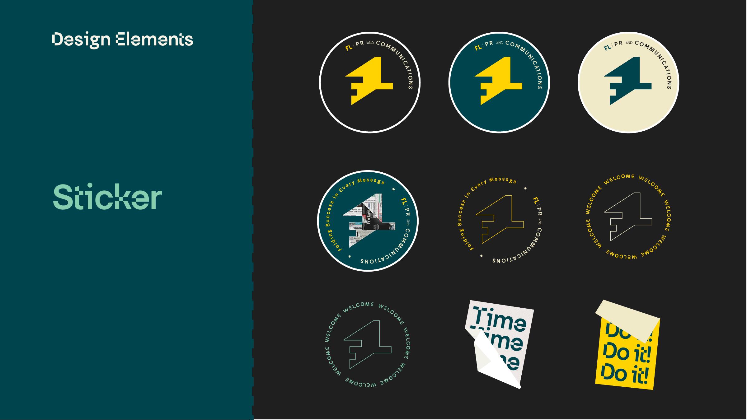 FL Communications sticker kimlik sistemi