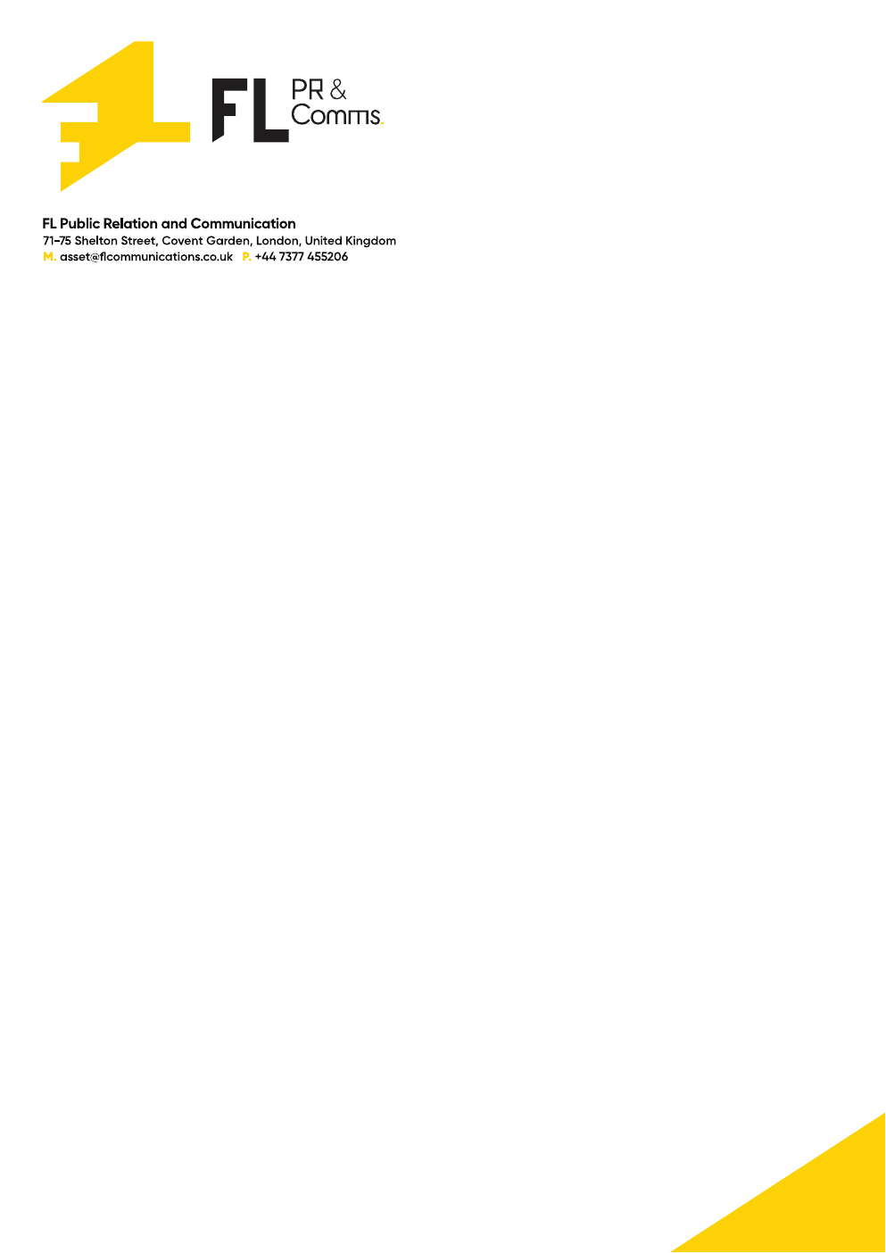FL Communications antetli kağıt sistemi