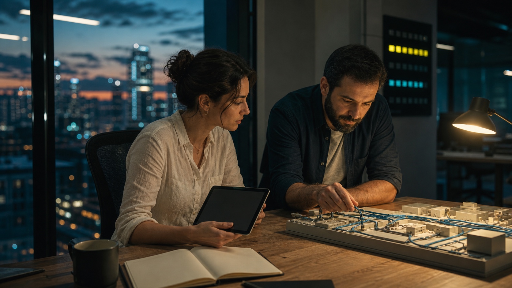 Communications and technical specialists managing the first hour of a digital service outage in Istanbul