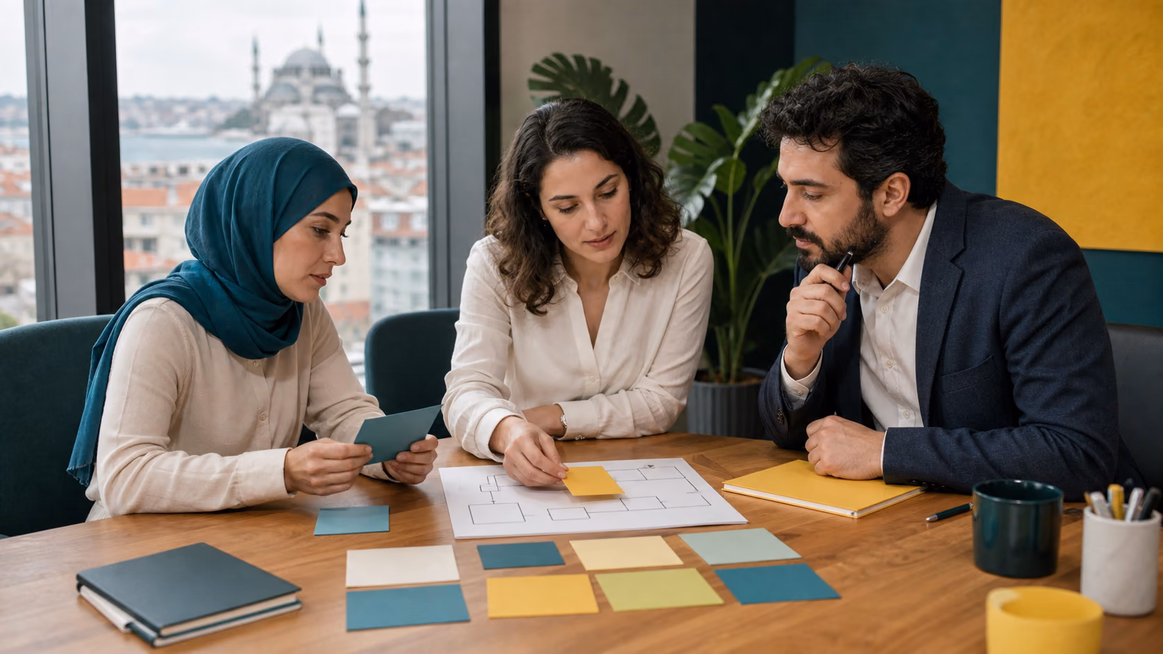 Three communications professionals in Istanbul building a multilingual patient handover protocol