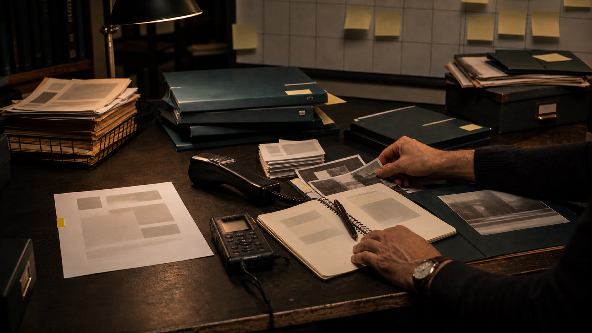 Editor comparing a single press release with source files and media relations records