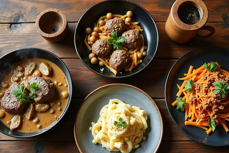 Comfort classic easy to prepare meals, including lamb shanks