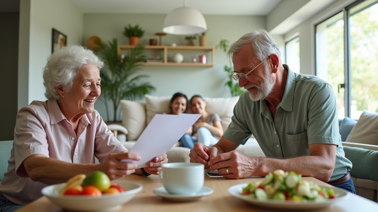 Aged care support worker helping older Australian access home care services with nutritious meals.