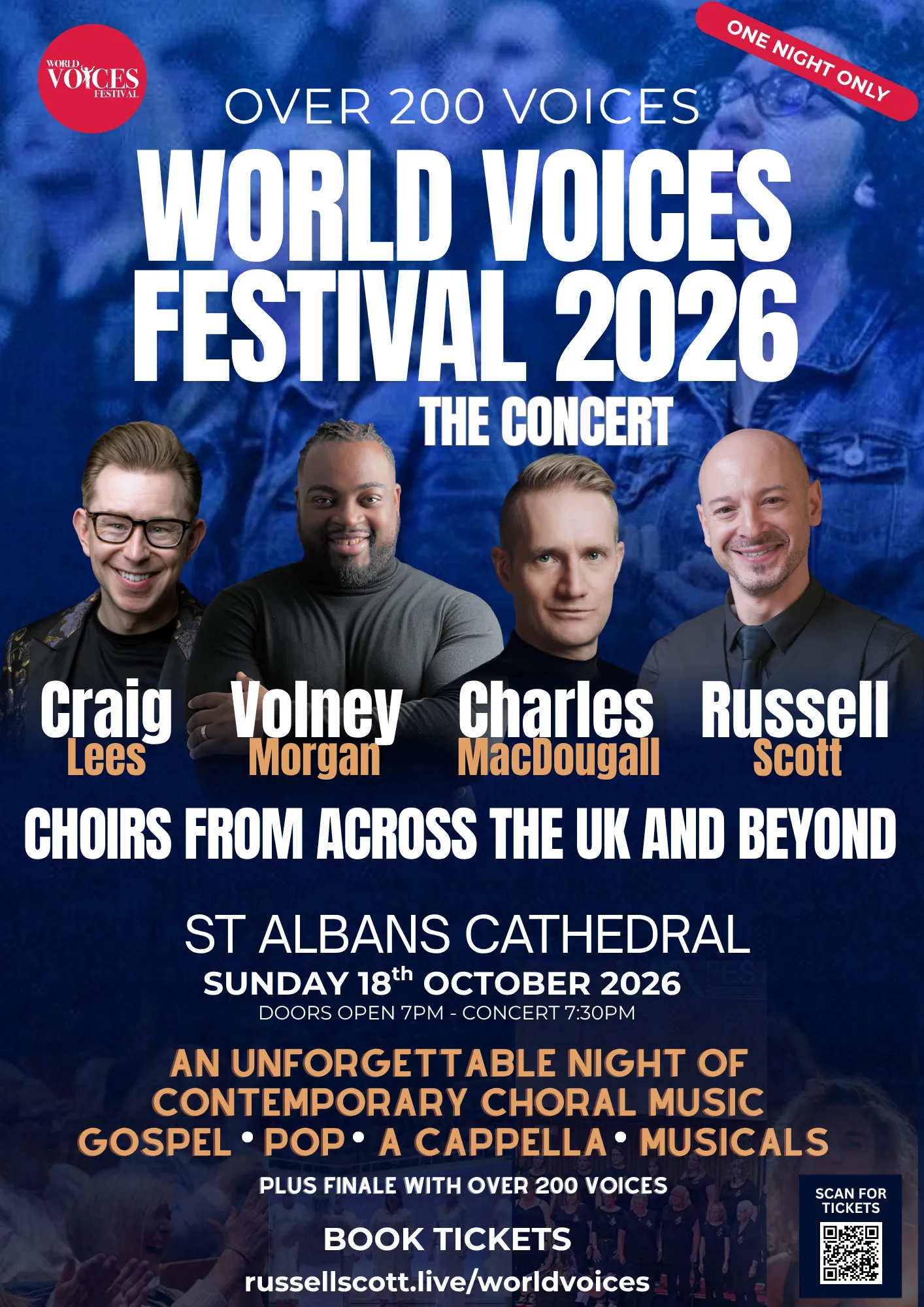 World Voices Festival concert at St Albans Cathedral, Sunday 18 October 2026 at 7.30pm — concert tickets