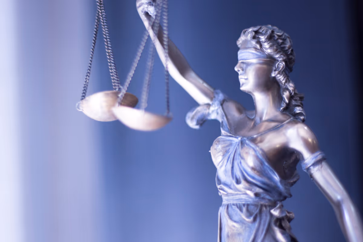 An image of a lady justice statue.