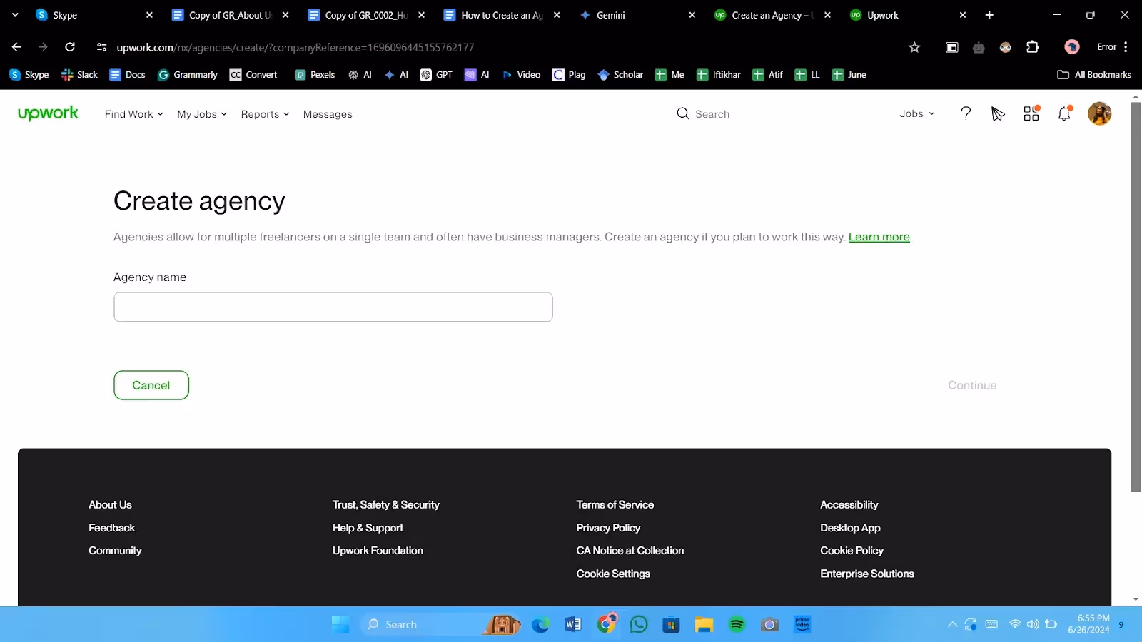 Fill Out The Agency Profile Details