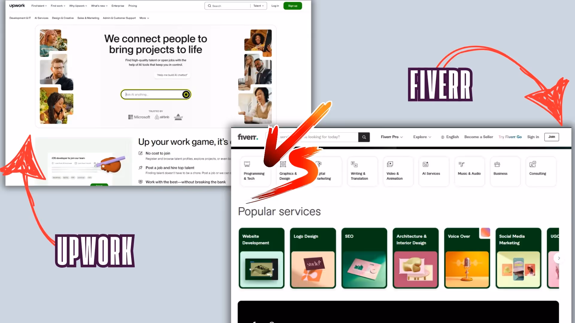 Upwork vs Fiverr: The Lowdown for Businesses