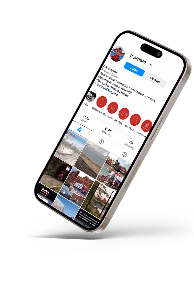 Career site interface example