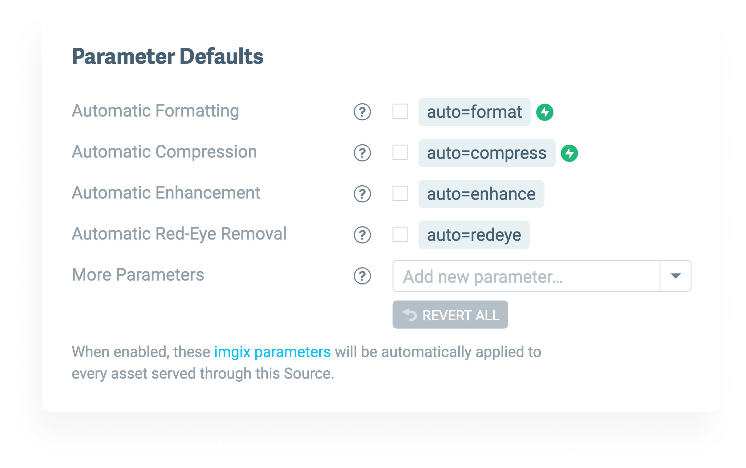 image with imgix default parameters settings