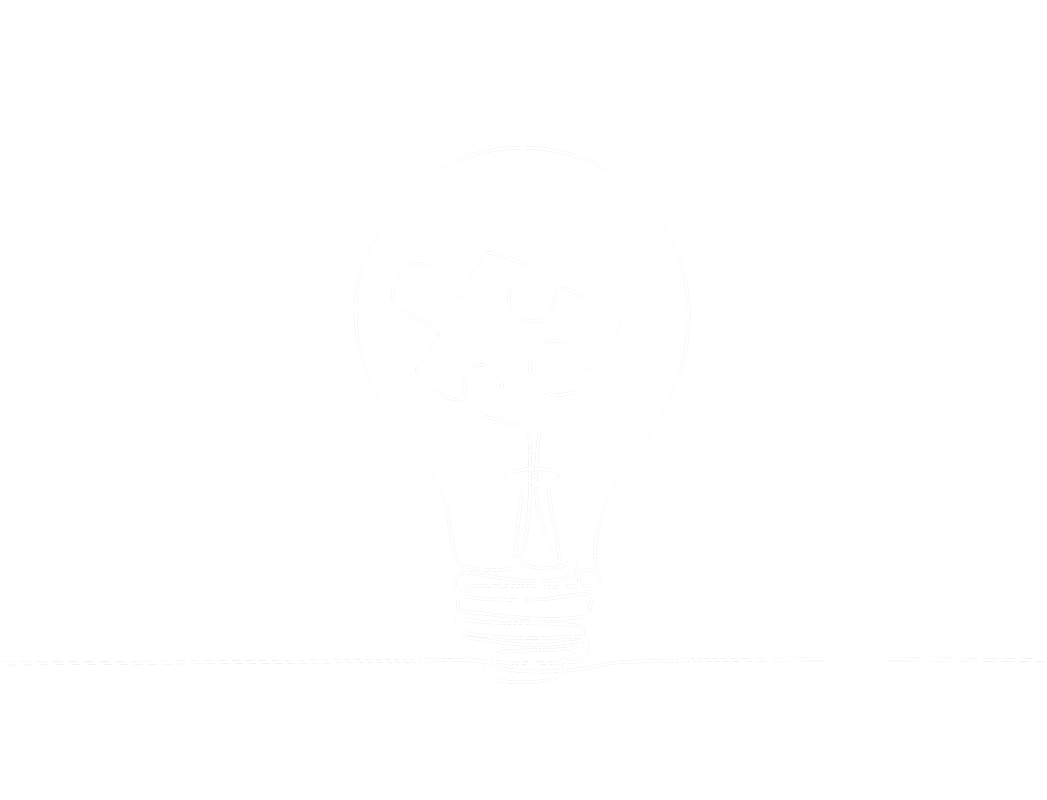 Llightbulb line art graphic.