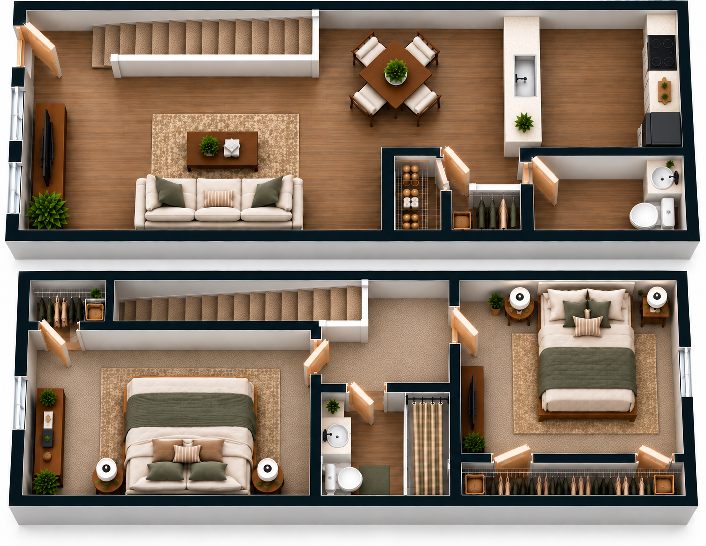 2 Bedroom floor plan layout