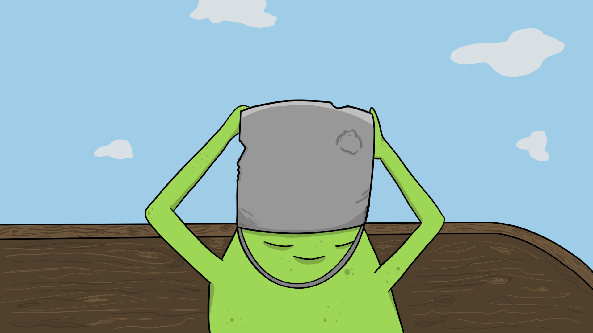 Style screen of An Phiast with a bucket on his head