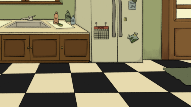 Digital Drawing of a Kitchen Background from Willow