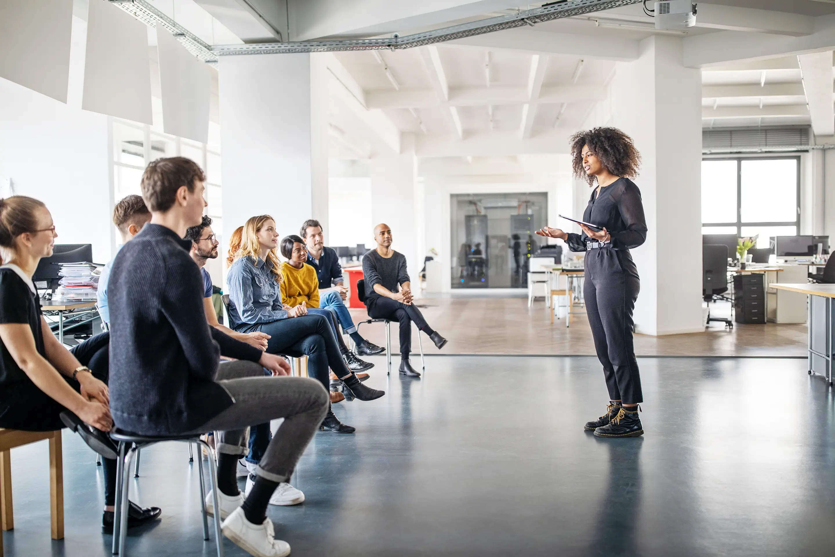 présentation auprès de collaborateurs