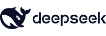 Deepseek company logo with a stylized whale icon next to the text.