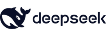 Deepseek company logo with a stylized whale icon next to the text.