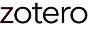 Zotero logo text in black and red.