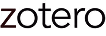Zotero logo with black and red text.