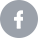 Facebook logo icon in white on a gray background.