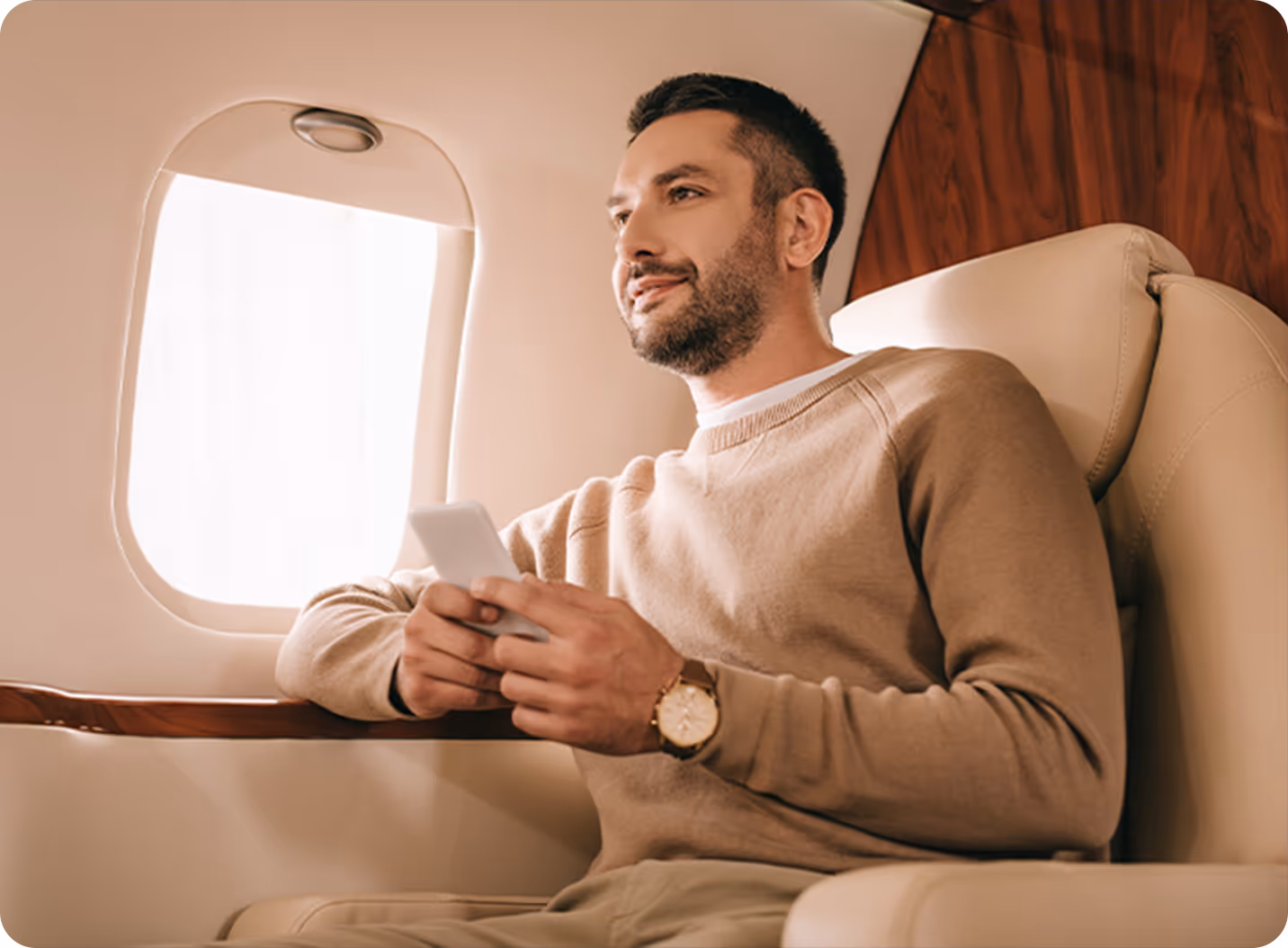 flying in aircraft