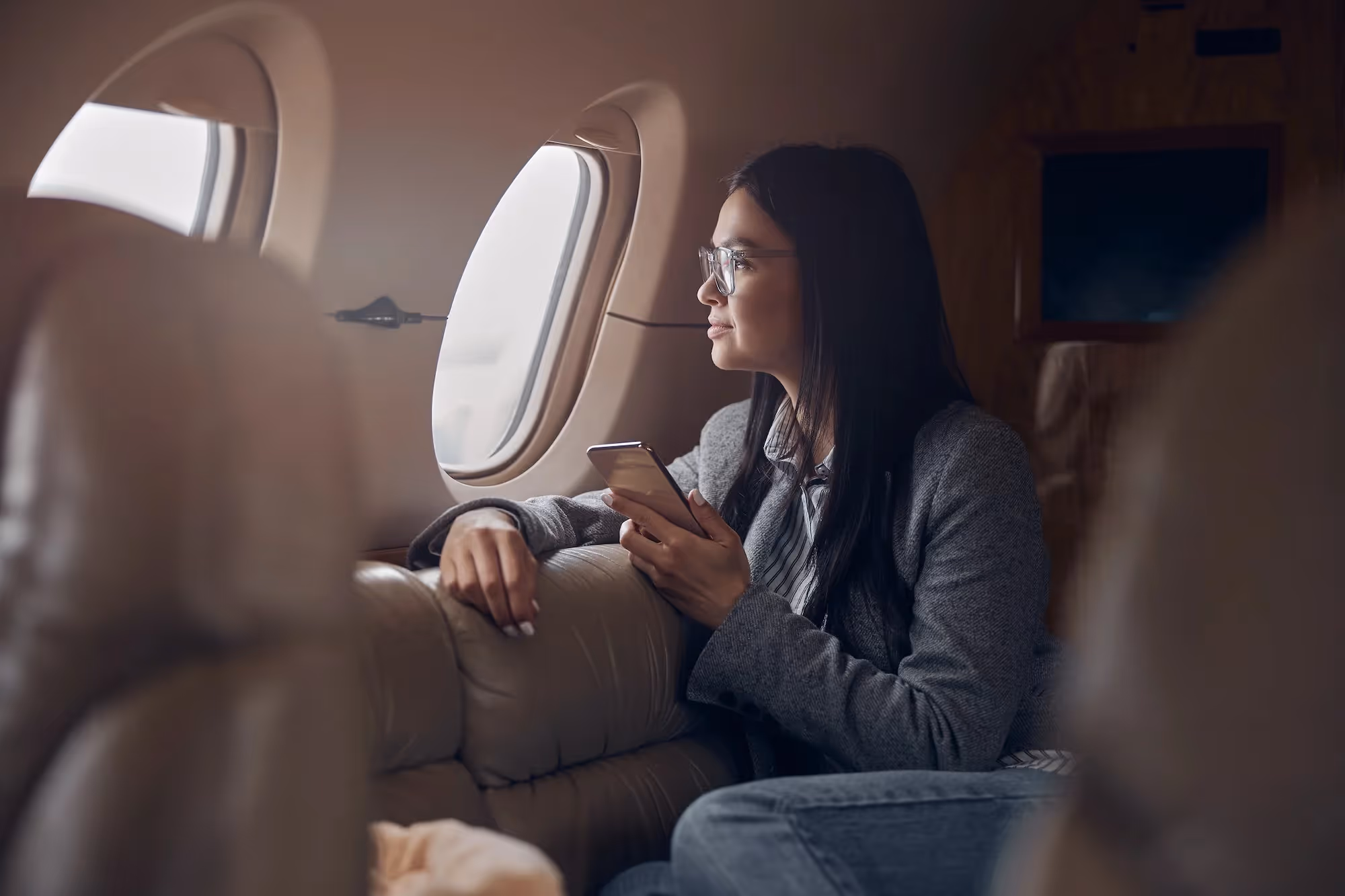 flying in aircraft