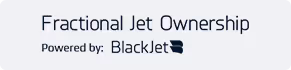 A black and white photo with the words fractional let ownership powered by blackett.